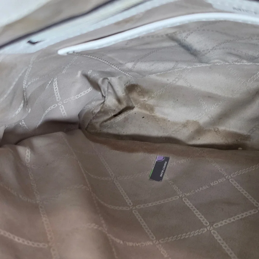 Michael Kors Voyager Medium White Signature Logo Tote Bag Shoulder‎ Bag